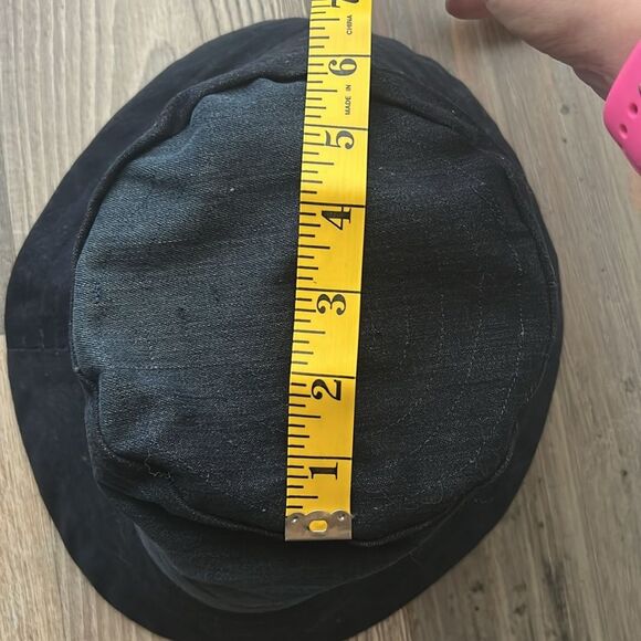 Handcrafted Upcycled Denim Bucket Hat Made From Dark Denim Jeans OS main image 4